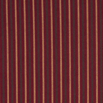Dark Red And Gold Striped Heavy Duty Crypton Fabric By The Yard