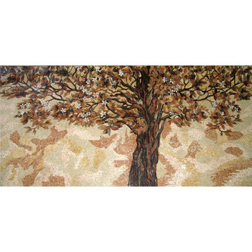 Mosaic Designs, Autumn Tree, 35"x71"