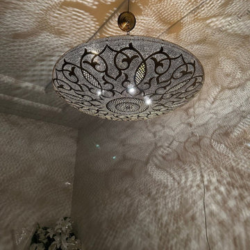Moroccan Handmade Brass or Silver Pendant Light