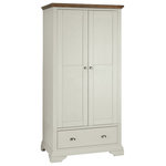 Bentley Designs - Hampstead Soft Grey and Walnut Furniture Double Wardrobe - Hampstead Soft Grey & Walnut Double Wardrobe offers elegance and practicality for any home. Soft-grey paint finish contrasts beautifully with warm American Walnut veneer tops, guaranteed to make a beautiful addition to any home.