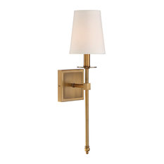 1-Light Sconce, Warm Brass