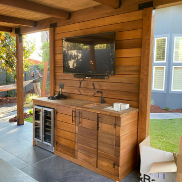 Outdoor Custom Bar and TV