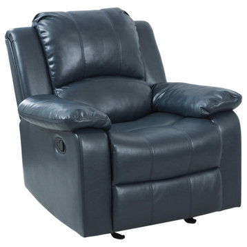 Clifton Leather Gel Recliner, Midnight Blue