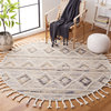 Safavieh Natura Nat175F Trellis, Geometric Rug, Ivory/Gray, 2'3"x9'