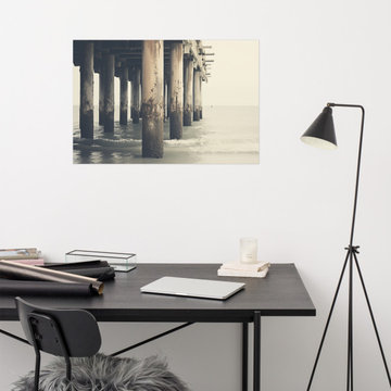 Lost in Time Subdued Retro Coastal Photorealism Digital Art Loose Print