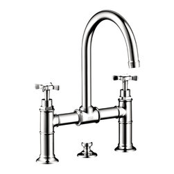Axor Montreux Widespread Faucetwith Cross Handles, Bridge Model - Kitchen Faucets