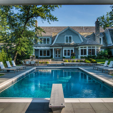 Glen Ellyn Swimming Pool, Spa Inside Pool, Pergola