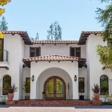 Front Entry View of the Mediterranean Escape in Saratoga, CA