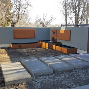 Courtyard Water Feature in Rust