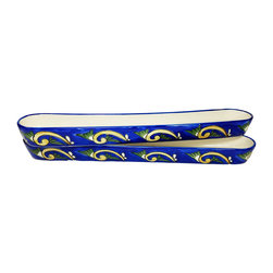 Stoneware Olive Boat (Set of 2) &ndash; Riya, by Le Souk Ceramique - Products