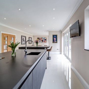 Modern Dark Kitchen in Windlesham