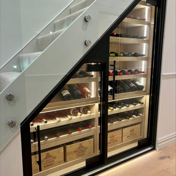 Under stairs Wine Wall