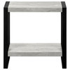 24" Black And Grey End Table With Shelf