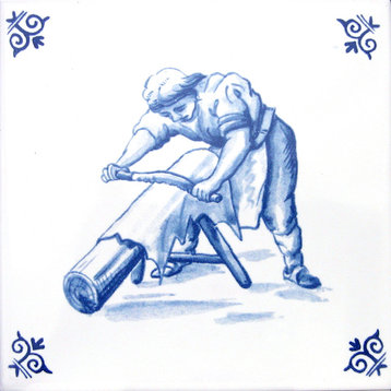 Delft Tile Old World Trades Series by Westraven (#16 of 18), Delft Blue