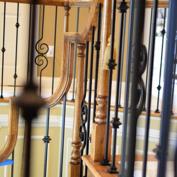 Mc Lean Va Stair remodel with Iron balusters