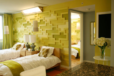 Trendy bedroom photo in New York