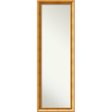 On The Door Full Length Wall Mirror, Townhouse Gold, Outer Size 18x52