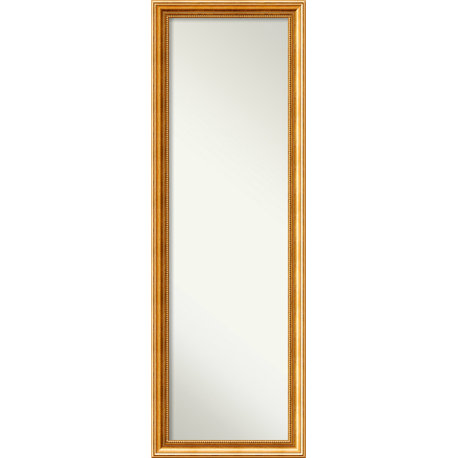 On The Door Full Length Wall Mirror, Townhouse Gold, Outer Size 18x52