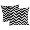 Black Chevron Stripe Throw Pillows 20x20 Shams Cushions Set