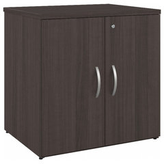 Studio C 60W Office Storage Cabinet with Doors in White - Engineered Wood