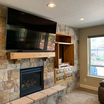 Stone Fireplace Retrofit