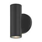 LED Black Outdoor Wall Light Cylinder Up / Down 3000K