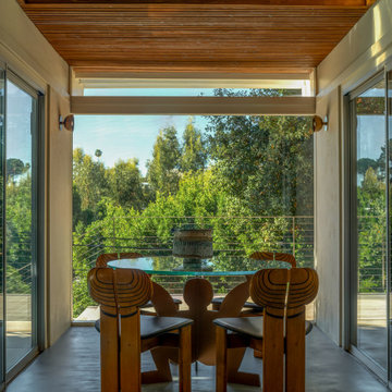 Hollywood Hills Mid-Century Dining Nook with Garden Views