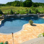 Free Form Vinyl Liner Swimming Pool - Tropical - Pool - Louisville - by ...