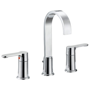 Safavieh Placid Widespread Dual Handle Stainless Steel Bathroom Faucet