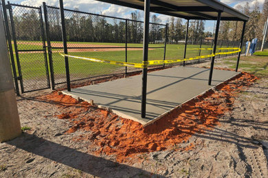 Park Dugout Slab Installation