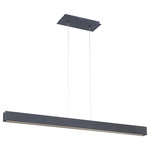 Modern Forms - Modern Forms Bdsm LED Chandelier, Black - Leather-bound luxury and control. Designed with handsome vintage black or white leather and clean styling, this unique linear LED pendant is the perfect complement to an executive office. A thin streamlined profile conceals robust LED down lighting with cutting edge full-range dimming controllability
