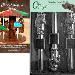 Cybrtrayd Baseball Player Pretzel Sports Chocolate Candy Mold with Chocolatier's - Candy And Chocolate Molds