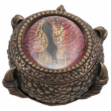 Bronze Finish Dragon Eye Trinket / Stash Box