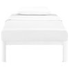 Corinne Twin Steel Bed Frame, White