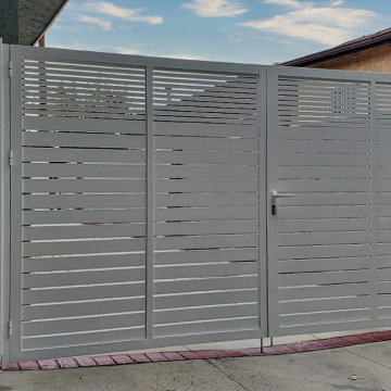 Glendale California White Aluminum Swing Gate