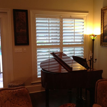 Plantation Shutters Traditional Living Room