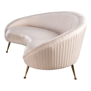 Beatrice Curved Sofa, Off White