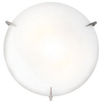 Access Lighting - Access Lighting 20662LEDDLP-BS/OPL Zenon - 16" Three Light Flush Mount - 2400  20662spec.jpg  Assembly Required: Yes  Shade Included: YesZenon 16" Three Light Flush Mount Brushed Steel Opal Glass *UL Approved: YES *Energy Star Qualified: n/a  *ADA Certified: n/a  *Number of Lights: Lamp: 3-*Wattage:60w A-19 E-26 Incandescent bulb(s) *Bulb Included:No *Bulb Type:A-19 E-26 Incandescent *Finish Type:Brushed Steel