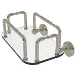 Allied Brass - Waverly Place Wall Mounted Guest Towel Holder, Polished Nickel - This elegant wall mounted guest towel tray will add style and convenience to your bathroom decor. Ideally sized to hold your favorite guest towels or a standard box of Kleenex Tissues. Keep your vanity top organized and clutter free with this wall mounted accessory.  Tempered glass and brass rails are used to make this item sturdy and stylish. Any of our lifetime designer finishes will provide a lifetime of use.