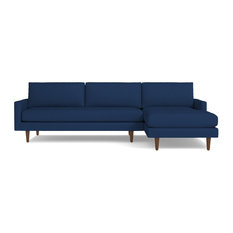 Hypoallergenic Sectional Sofas Houzz Apt2b Scott 2 Piece Sectional Sofa Cobalt Velvet Chaise On Left