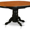 Avon Oval Table With 18" Butterfly Leaf, Black and Cherry Finish