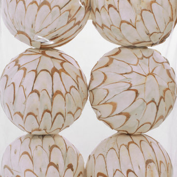 Coastal White Dried Plant Orbs & Vase Filler Set 18026