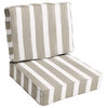 Sorra Home Nico Coconut Outdoor/Indoor Corded Deep Seating Cushion Set 23x23.5x5