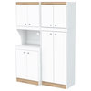 Inval GALLEY 2-Piece Pantry Set in White and Vienes Oak