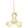 24k Gold Plated Hanging Christmas Tree Triangle Spinner Ornament