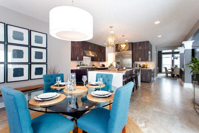 Example of a trendy kitchen design in Cleveland
