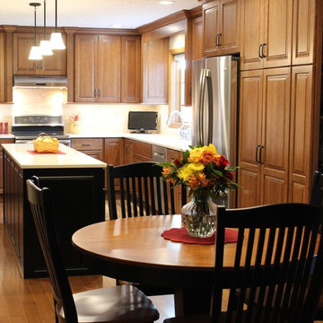 Davenport Iowa- Kitchen Remodel With Wall Removed and Large Island Installed.
