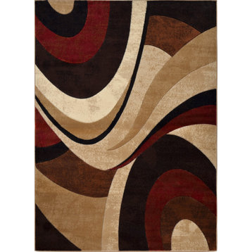 Home Dynamix Area Rugs: Tribeca Rug: 5382-539 Brown: 6' 7" x 9' 10" Rectangle