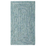 Capel Rugs - Sea Pottery Concentric Braided Rectangle Rug, Blue, 7'6"x7'6" - Reversible and durable, Capel braids are a hallmark of American tradition. Features: Construction: Braided Country of Origin: USASpecifications: Pile Height: 3/8" - 1/2"
