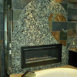 Island Stone Pebble Bath - Tile